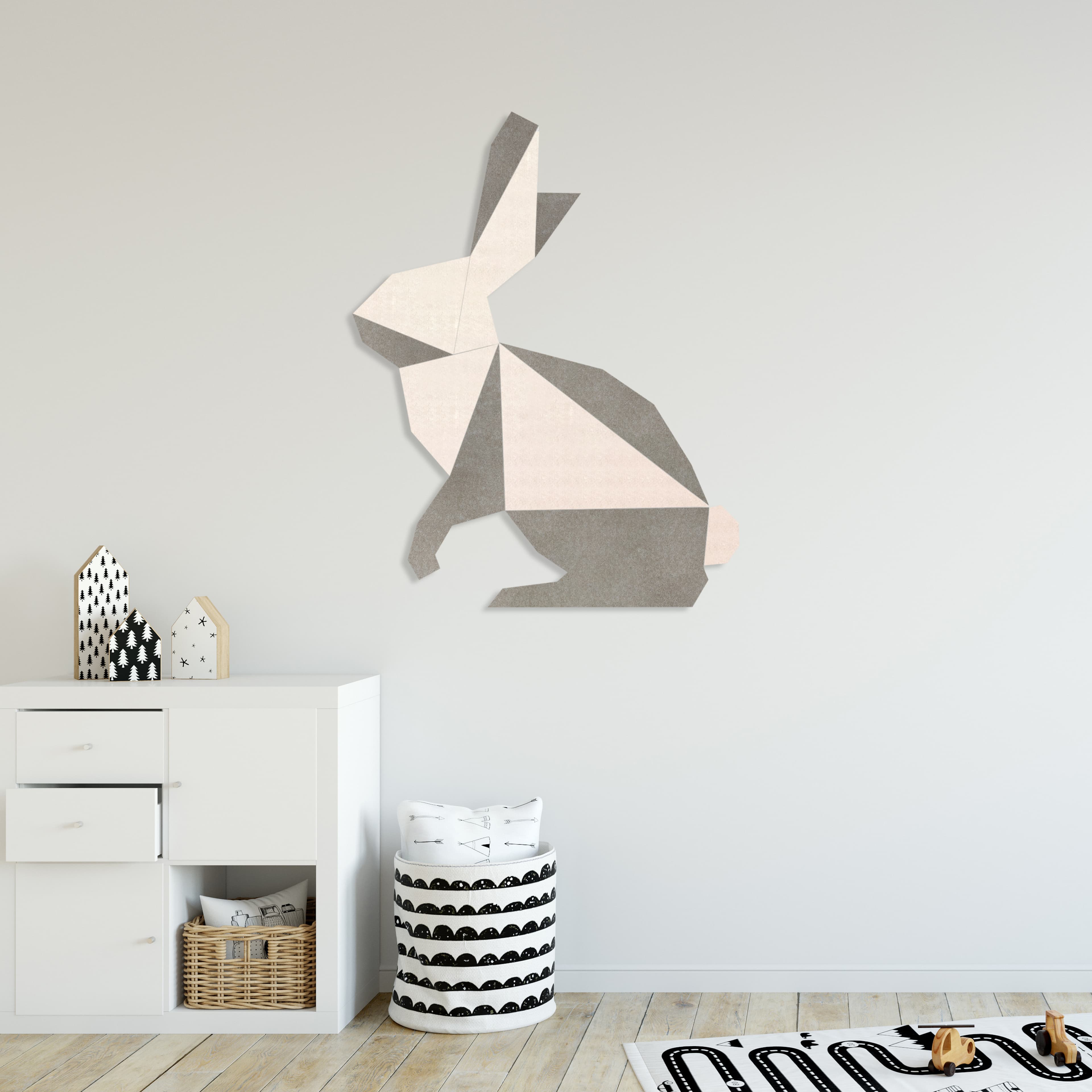 Room Kids Place Bunny | Sand-beige | Kinderkamer | Geluidsabsorberend PET-vilt wandbekleding