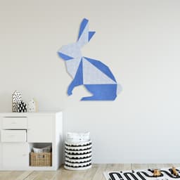 Room Kids Place Bunny | Marble-light blue | Kinderkamer | Geluidsabsorberend PET-vilt wandbekleding