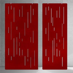 EASYfelt PET-vilt akoestische room divider lines 9mm red 2